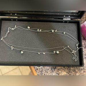 Lia Sophia 34” Silver Necklace NWOT